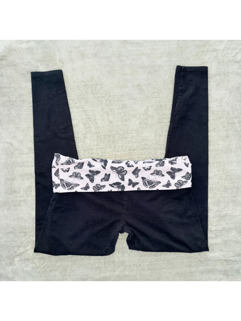 Pink and Butterfly Foldover Y2K 2000’s Preppy Leggings